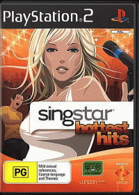 Singstar Hottest Hits PAL Playstation 2  box art